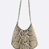 Women JIL SANDER Eldorado small hobo bag in python-printed leather
