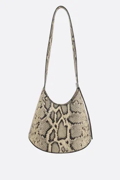 Women JIL SANDER Eldorado small hobo bag in python-printed leather