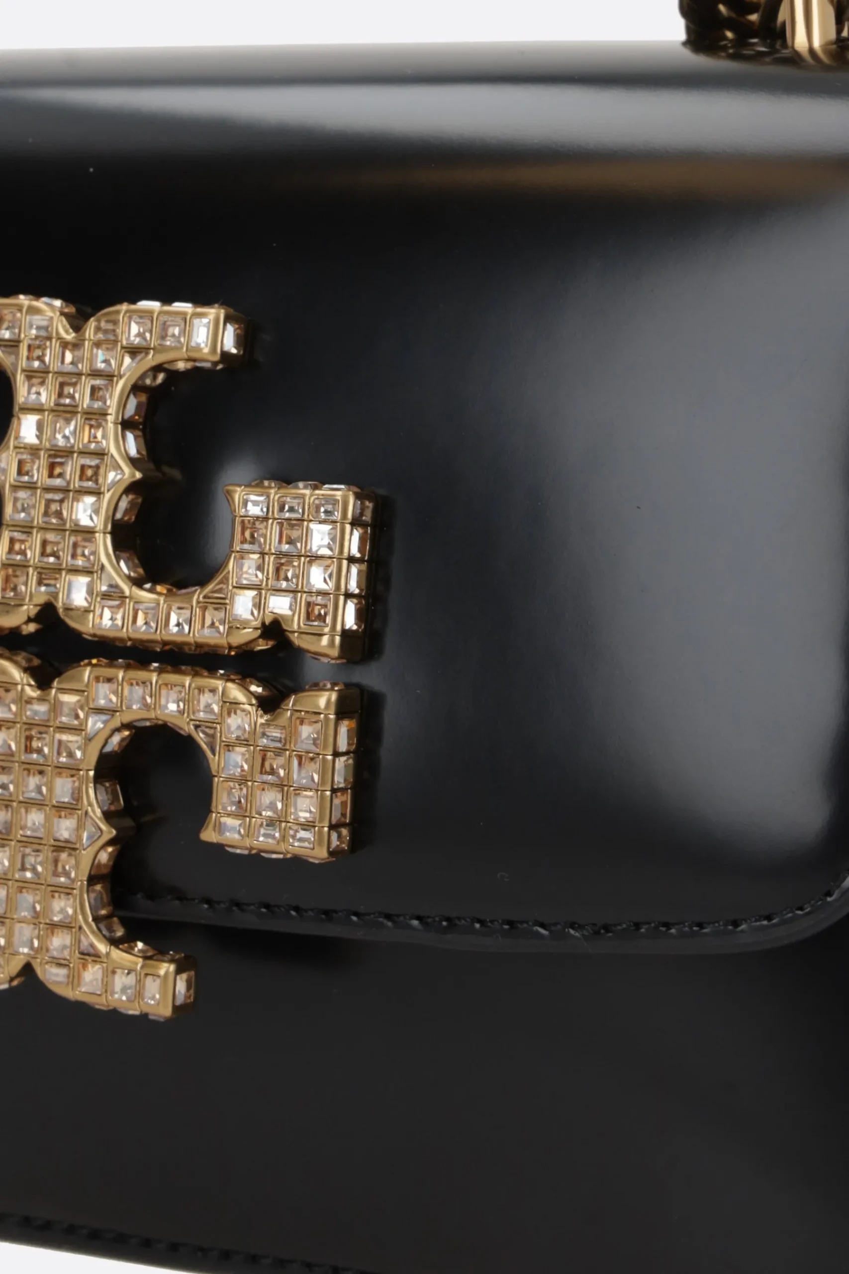 Women TORY BURCH Eleanor Pavé small brushed leather shoulder bag