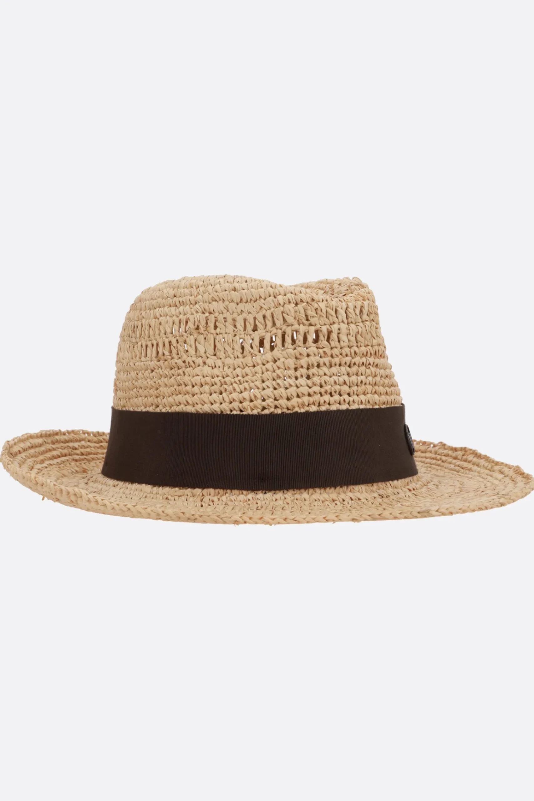 Women MAISON MICHEL Elias fedora hat in crocheted raffia