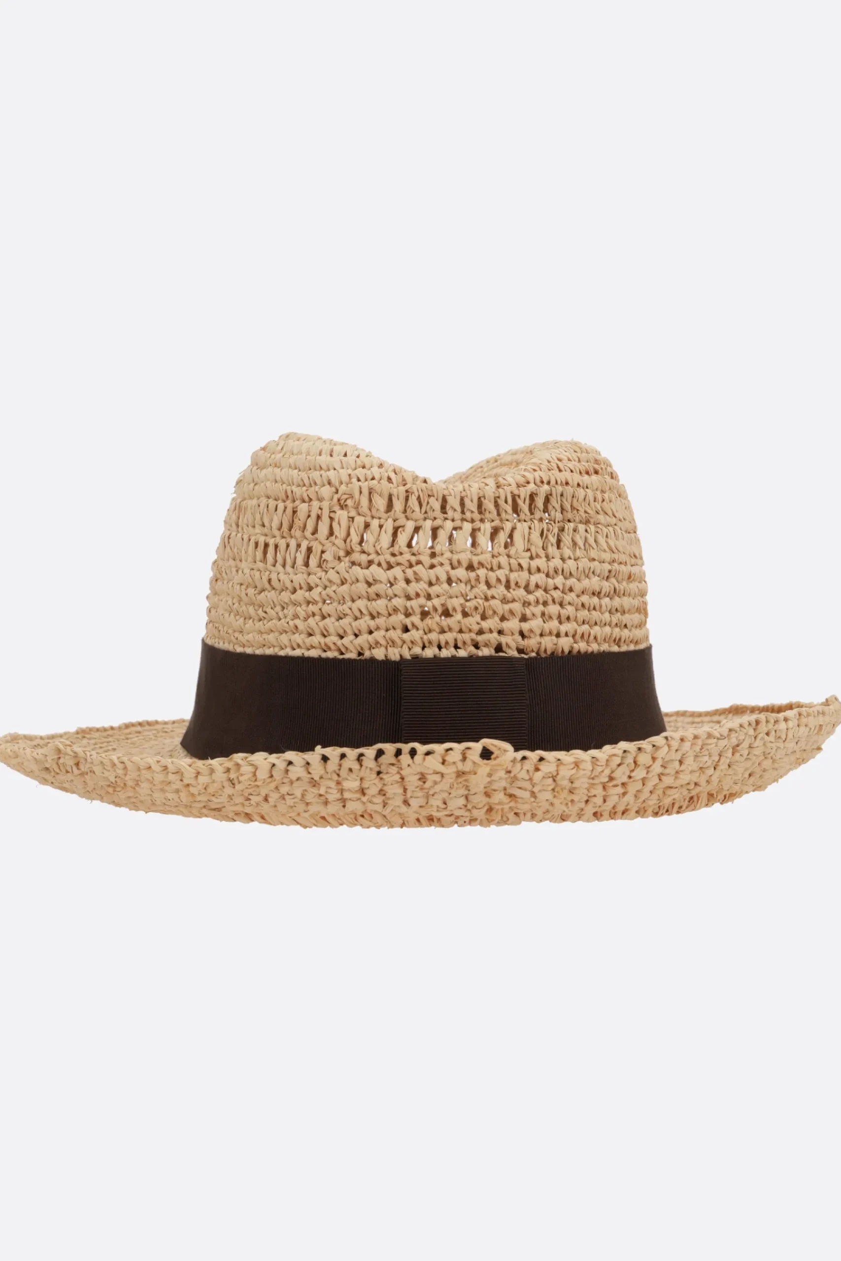 Women MAISON MICHEL Elias fedora hat in crocheted raffia