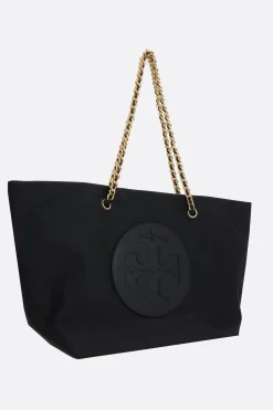 Women TORY BURCH Ella chain shopping bag in nylon
