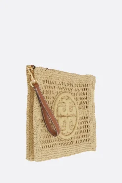 Women TORY BURCH Ella clutch in raffia