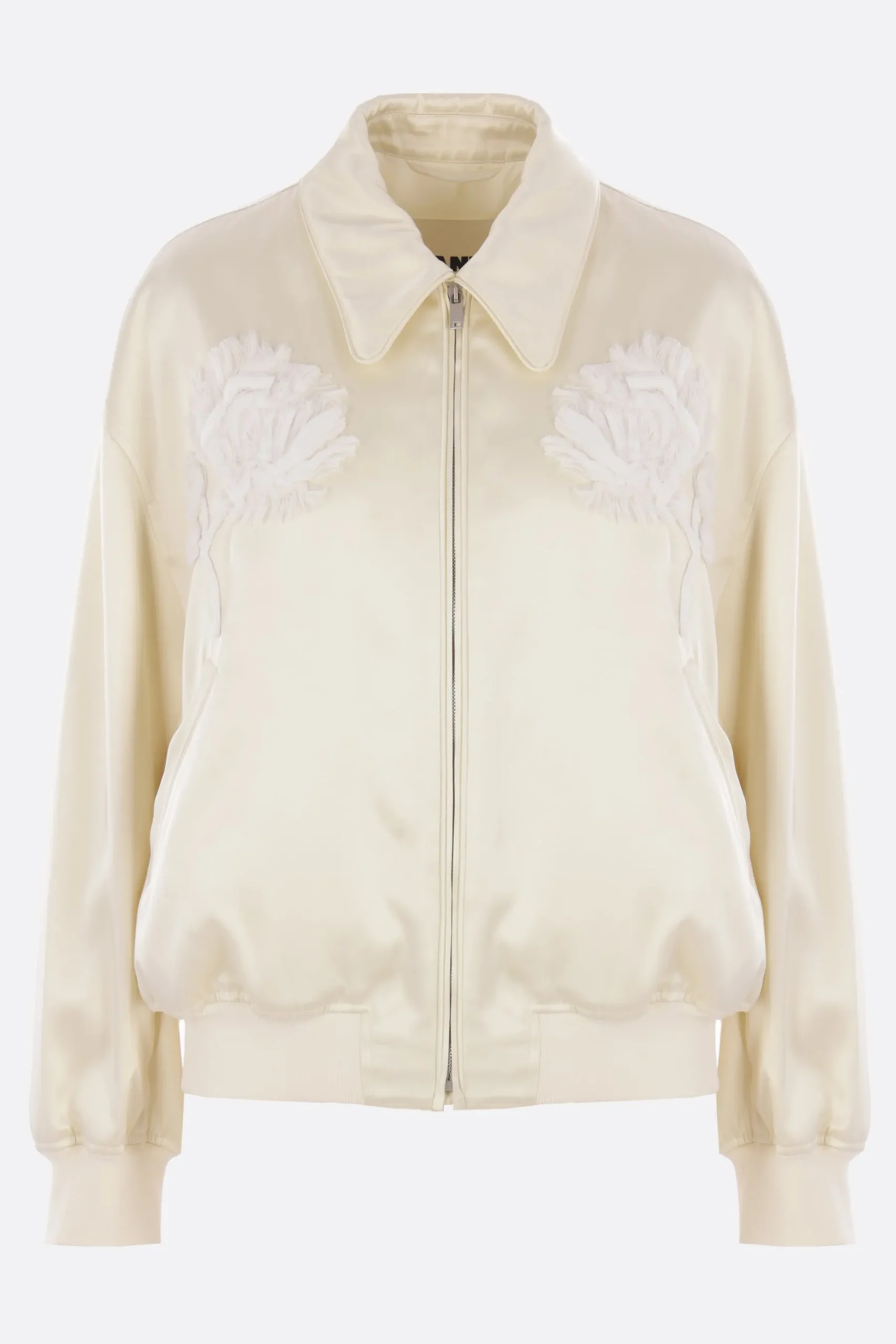 Women JIL SANDER embroidered duchesse bomber jacket