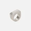 Women RICK OWENS Etched Beveled brass ring