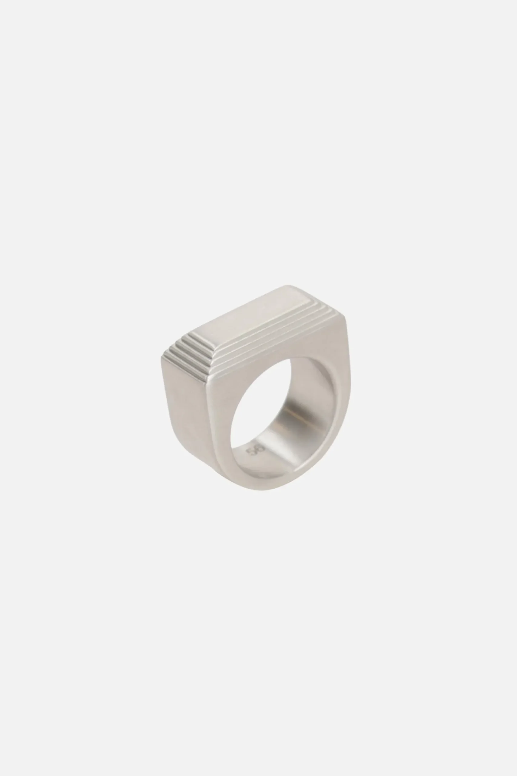 Women RICK OWENS Etched Beveled brass ring