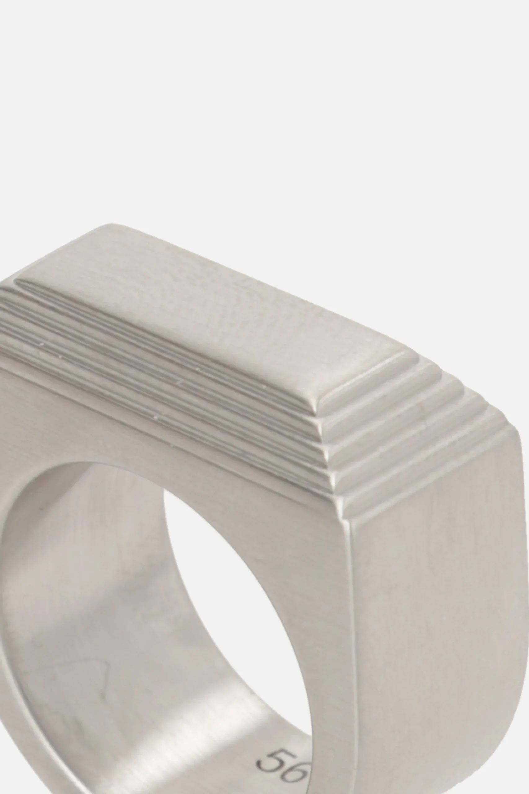Women RICK OWENS Etched Beveled brass ring