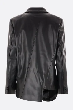 Women COMME DES GARÇONS faux leather asymmetric jacket