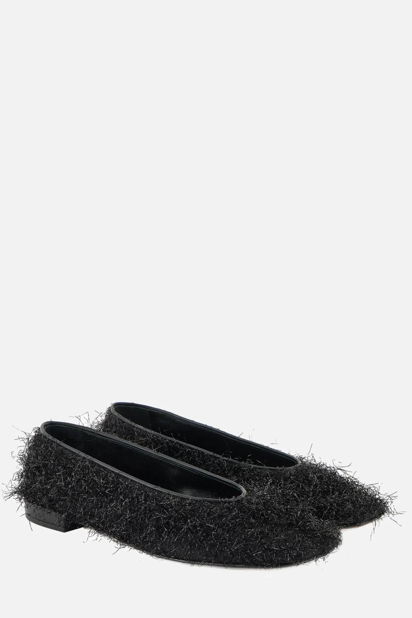 Women GIORGIO ARMANI - 10 CORSO COMO faux-fur fabric ballerinas