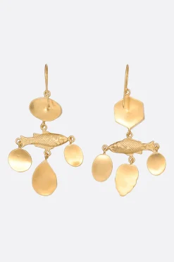 Women GRAINNE MORTON Fish Balance drop earrings