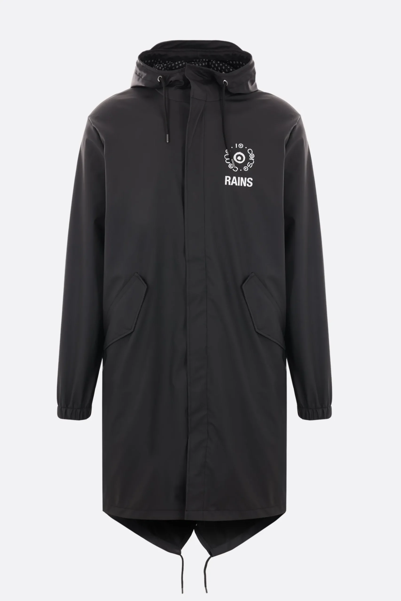 RAINS X 10 CORSO COMO Fishtail coated nylon parka jacket