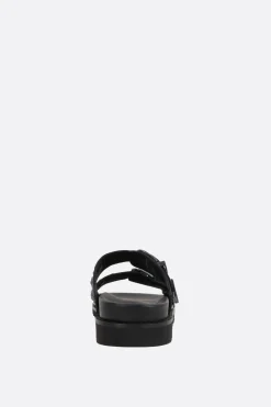 TOGA VIRILIS flat sandal in smooth leather with studs