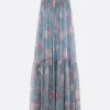Women CHLOÉ floral print silk sleeveless dress