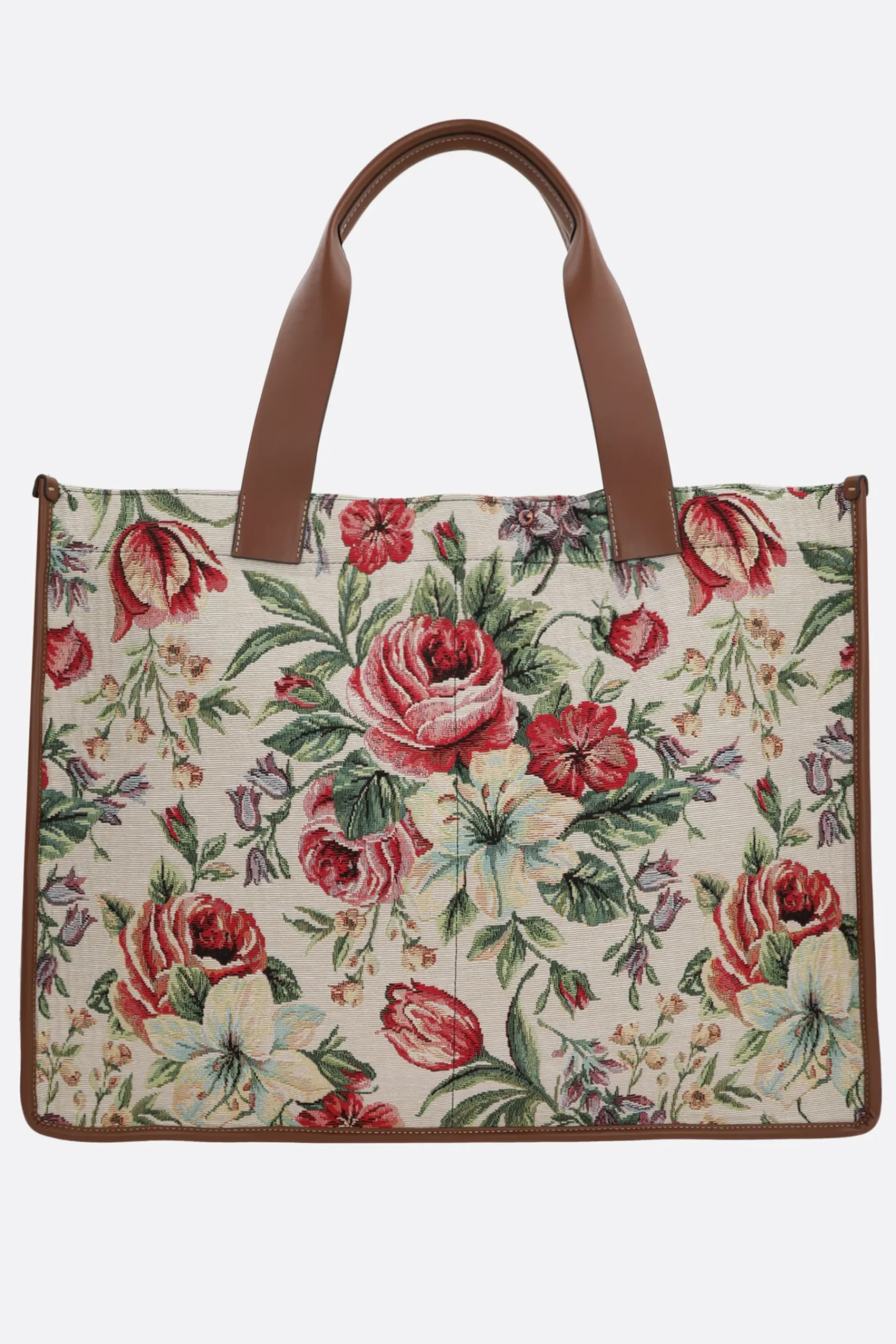 Women MAISON MARGIELA floral tapestry fabric large tote bag