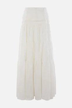 Women MM6 flounced skirt in cotton
