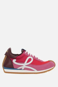Women LOEWE Flow sneakers in suede and nylon