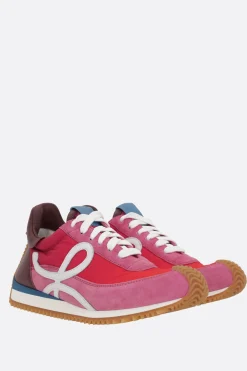 Women LOEWE Flow sneakers in suede and nylon