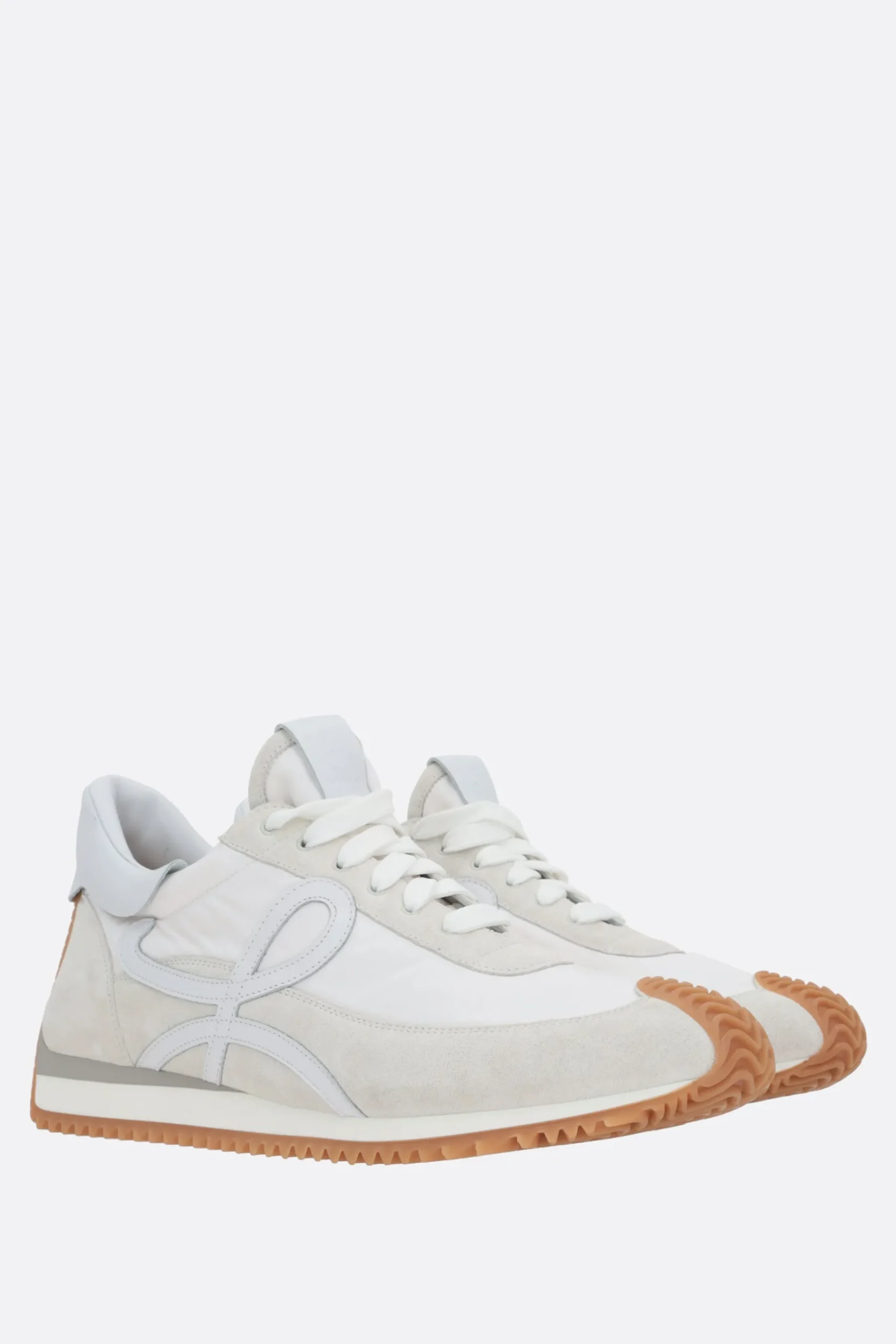 Women LOEWE Flow suede and nylon sneakers