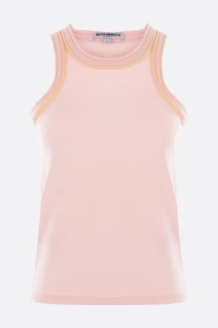 Women MELITTA BAUMEISTER foamy edge tank top in rib jersey