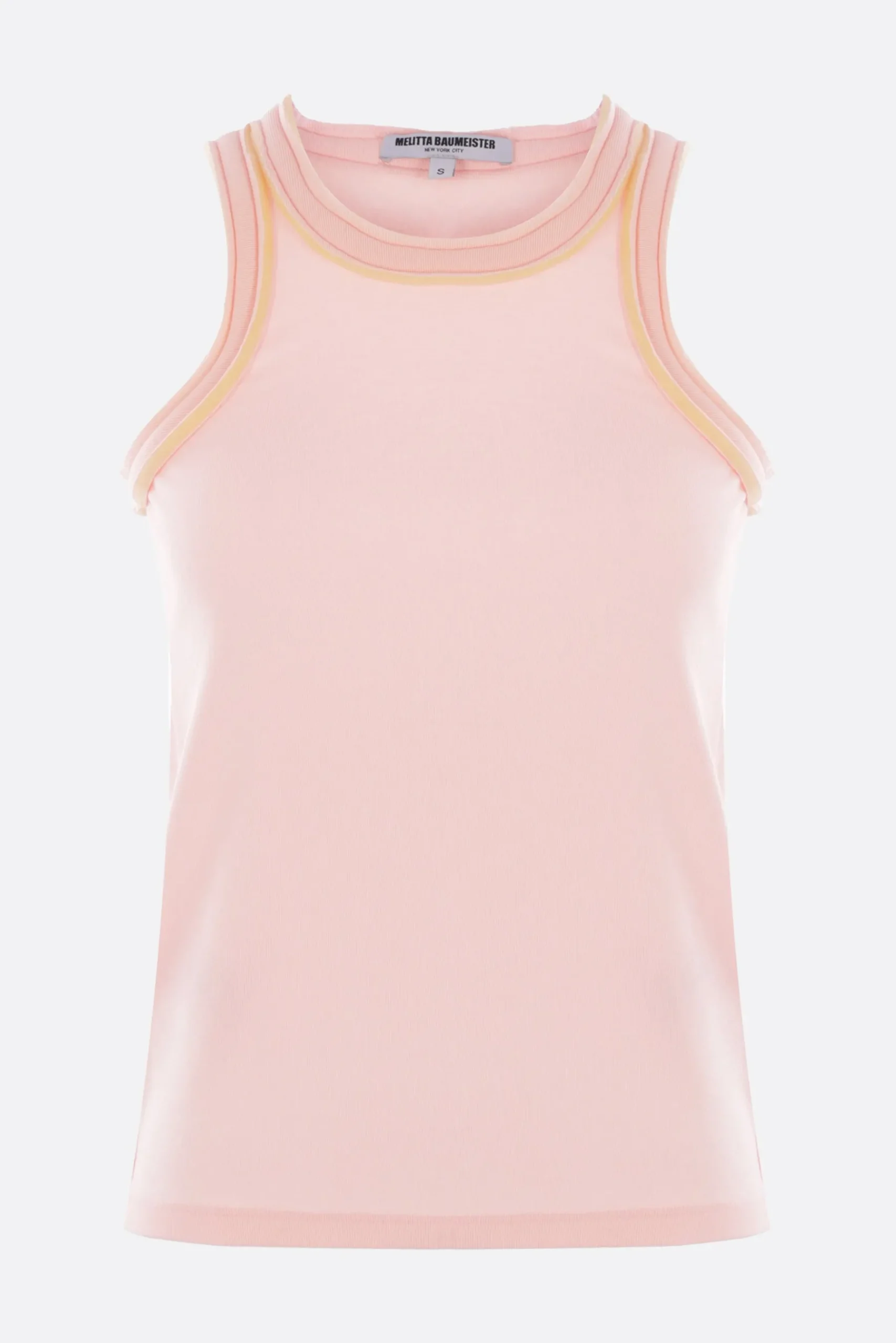 Women MELITTA BAUMEISTER foamy edge tank top in rib jersey