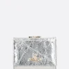 Women VIVIENNE WESTWOOD Frame small wallet in crinkled laminated leather