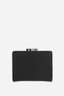 Women VIVIENNE WESTWOOD Frame small wallet in saffiano faux leather