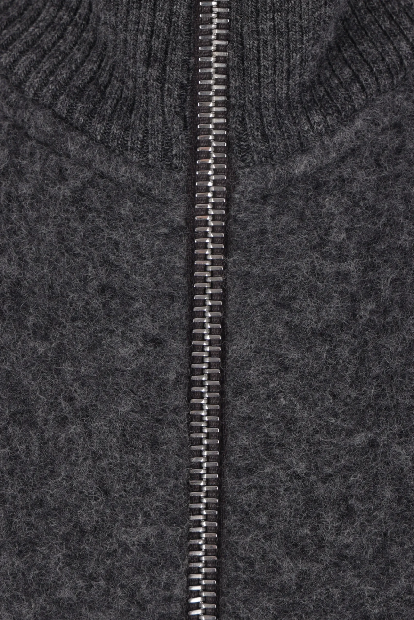 THOM BROWNE full-zip cardigan in wool fleece