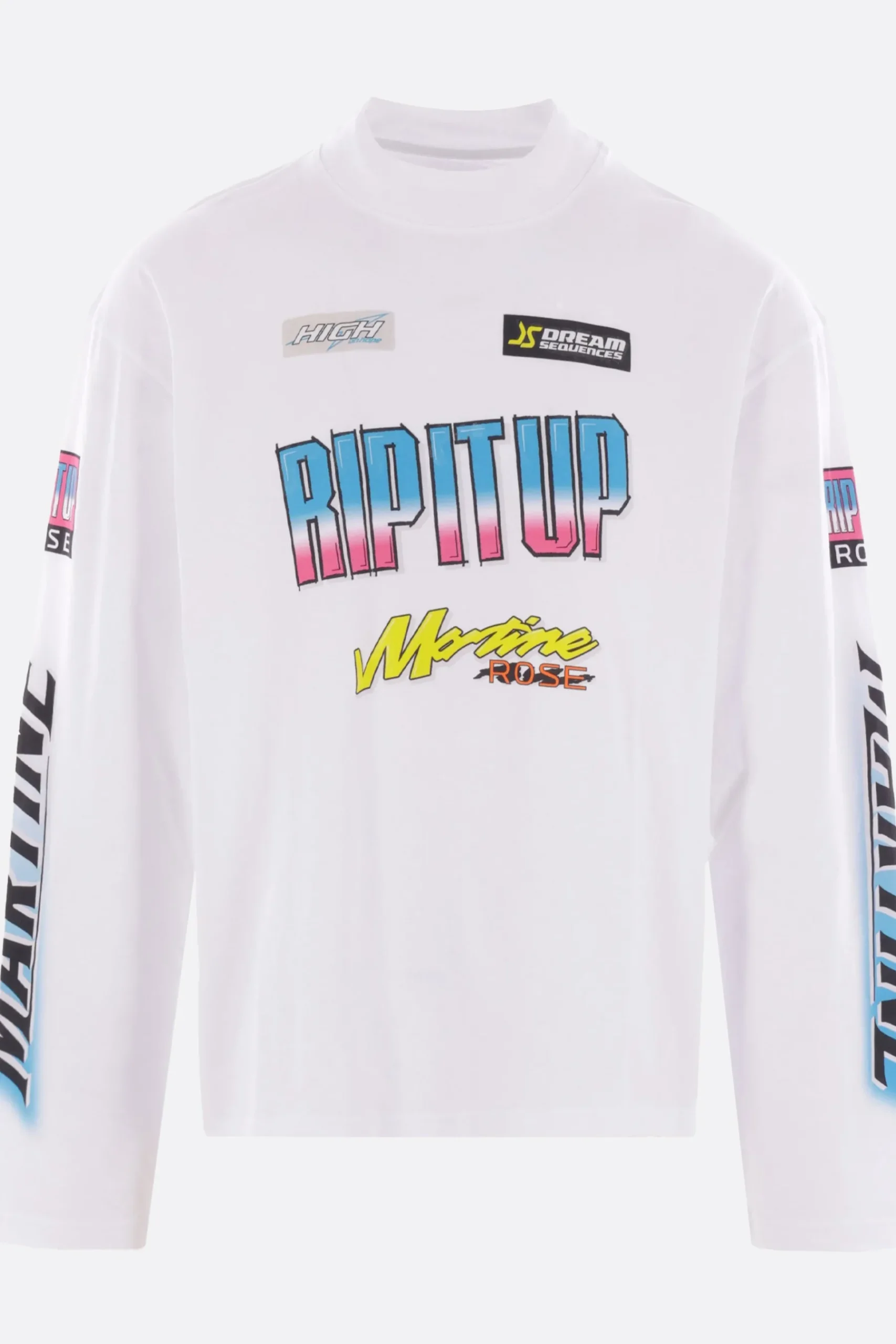 MARTINE ROSE Funnel Neck long-sleeve t-shirt in jersey
