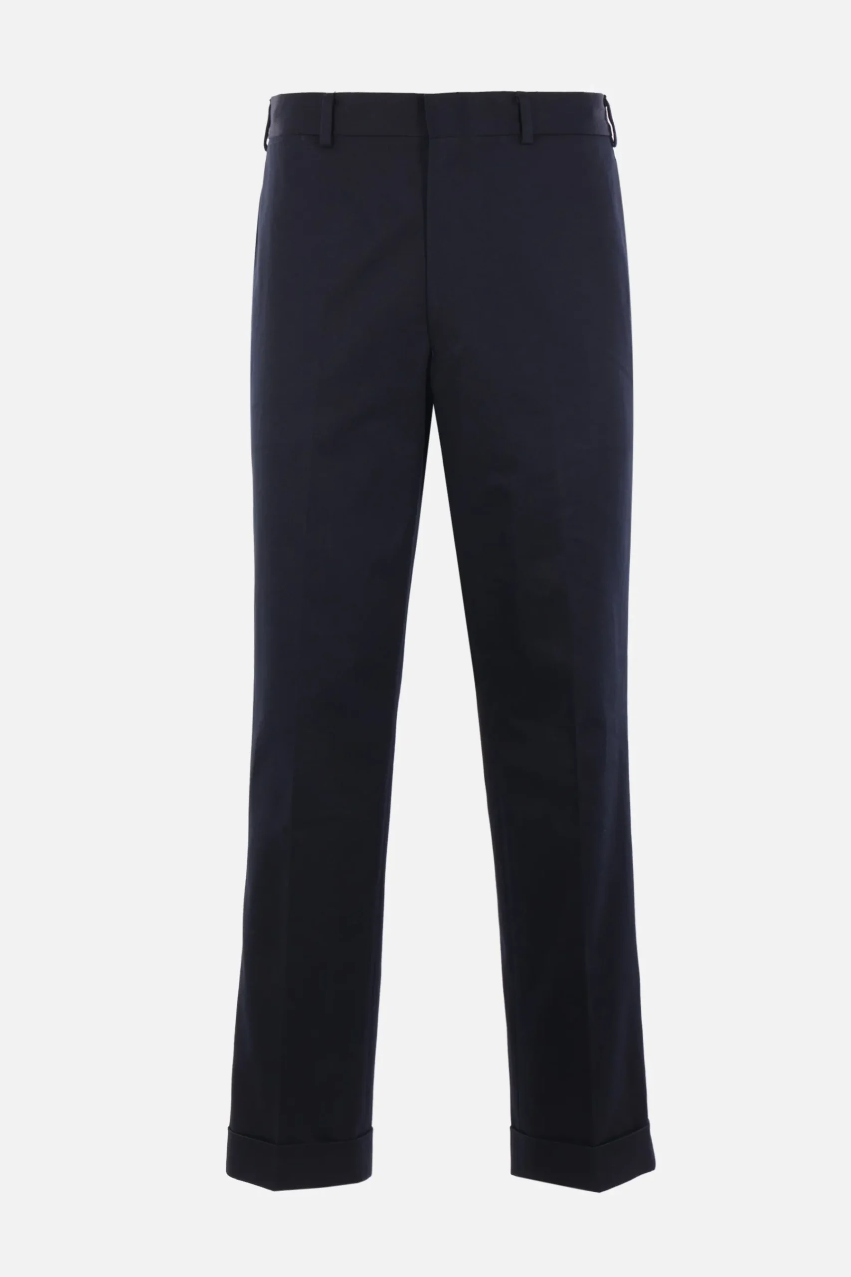 J.PRESS gabardine chino trousers with turn ups