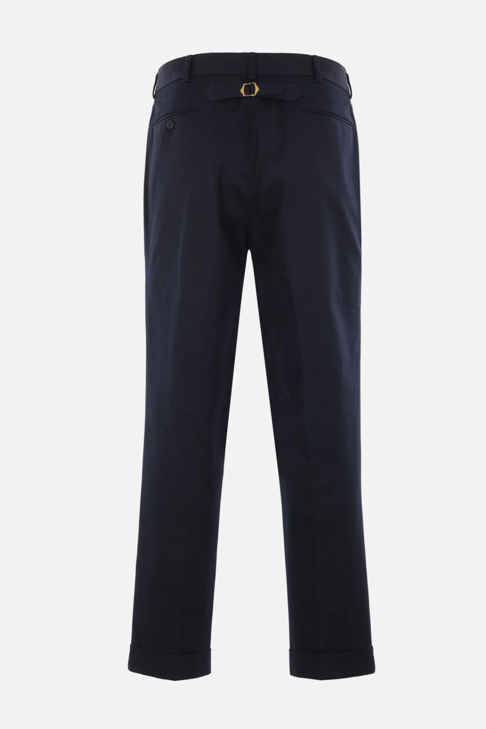 J.PRESS gabardine chino trousers with turn ups