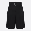 JIL SANDER gabardine shorts with belt