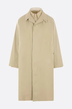 Women MAISON MARGIELA gabardine trench coat with shirt-style insert