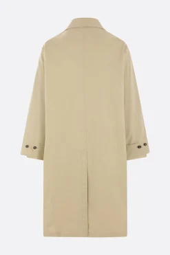 Women MAISON MARGIELA gabardine trench coat with shirt-style insert