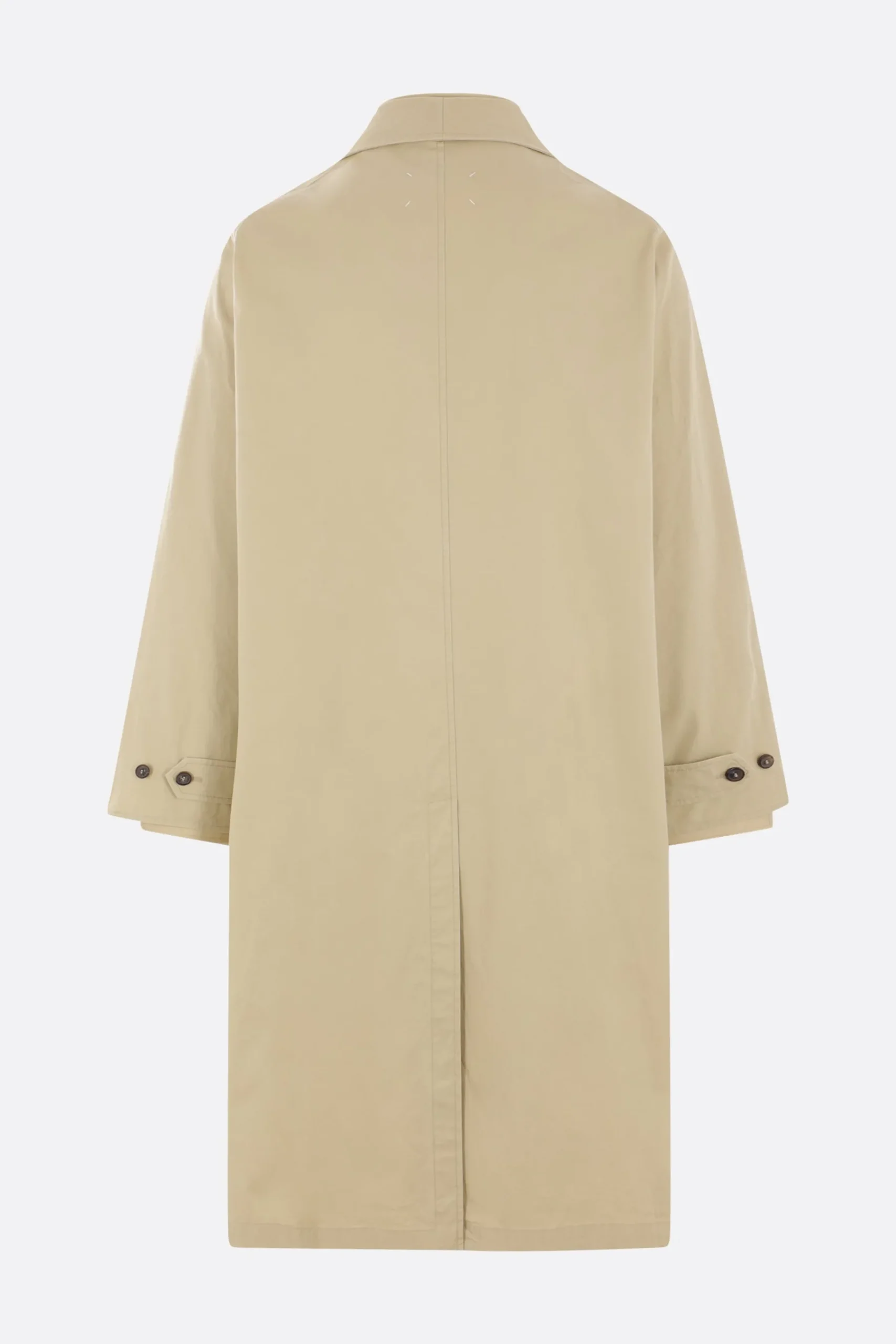 Women MAISON MARGIELA gabardine trench coat with shirt-style insert