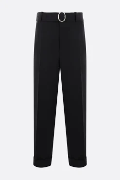 JIL SANDER gabardine trousers with belt