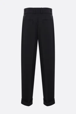 JIL SANDER gabardine trousers with belt