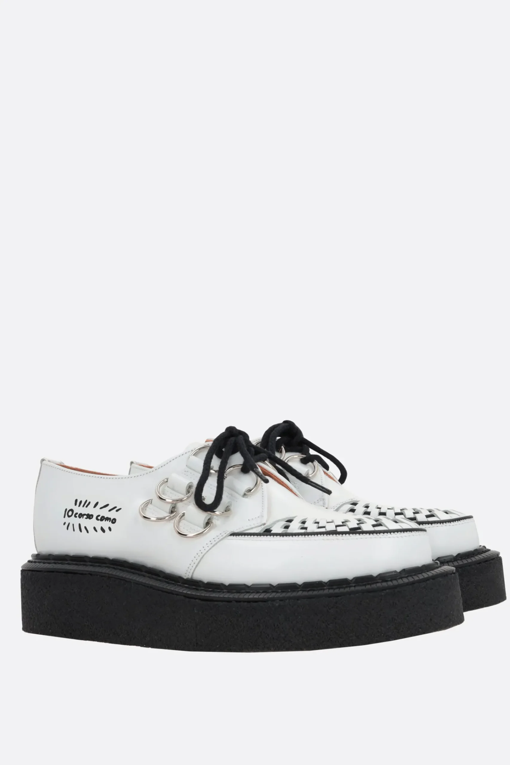 Women GEORGE COX X 10 CORSO COMO Gibson shiny leather creepers