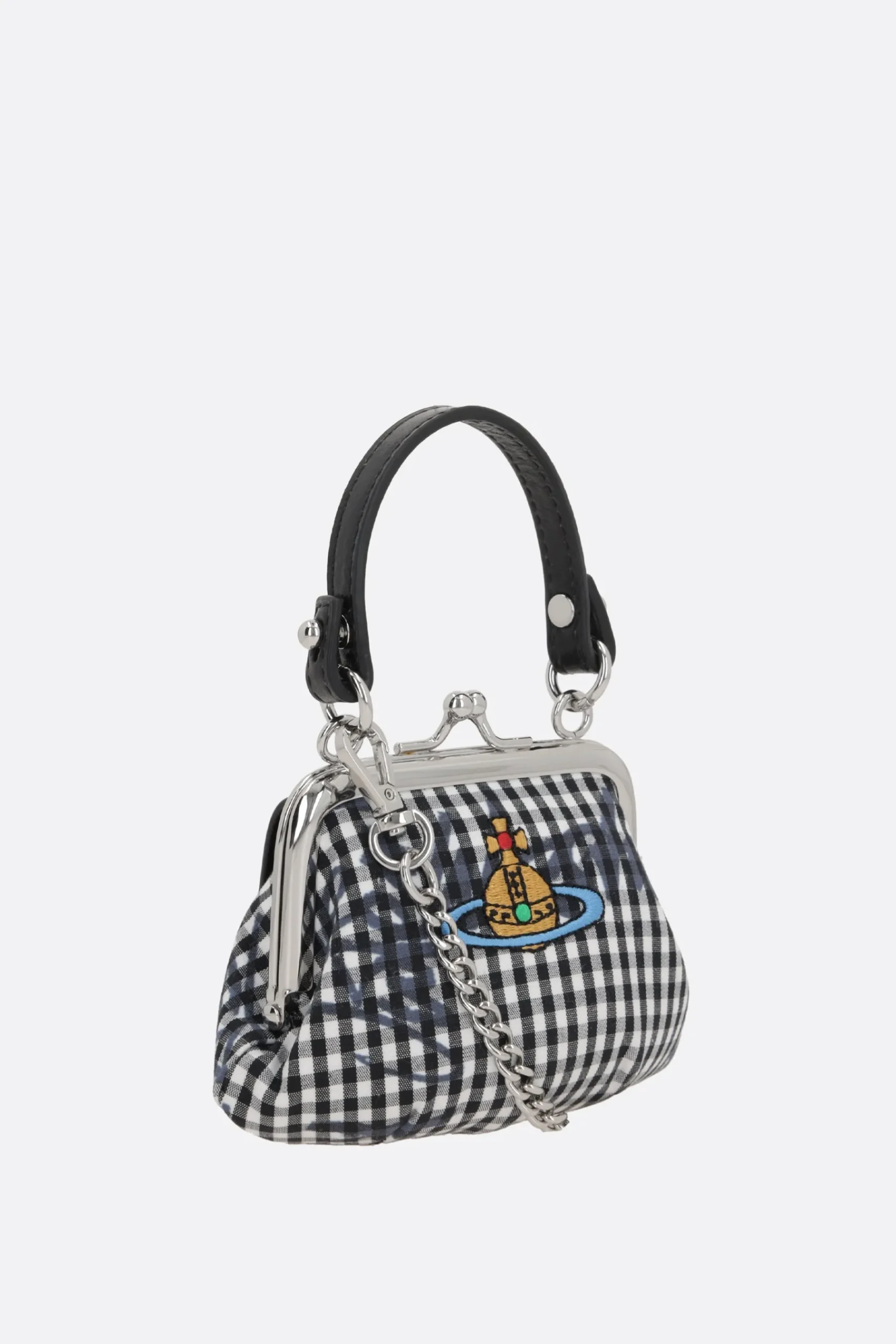Women VIVIENNE WESTWOOD Gingham fabric mini granny with chain