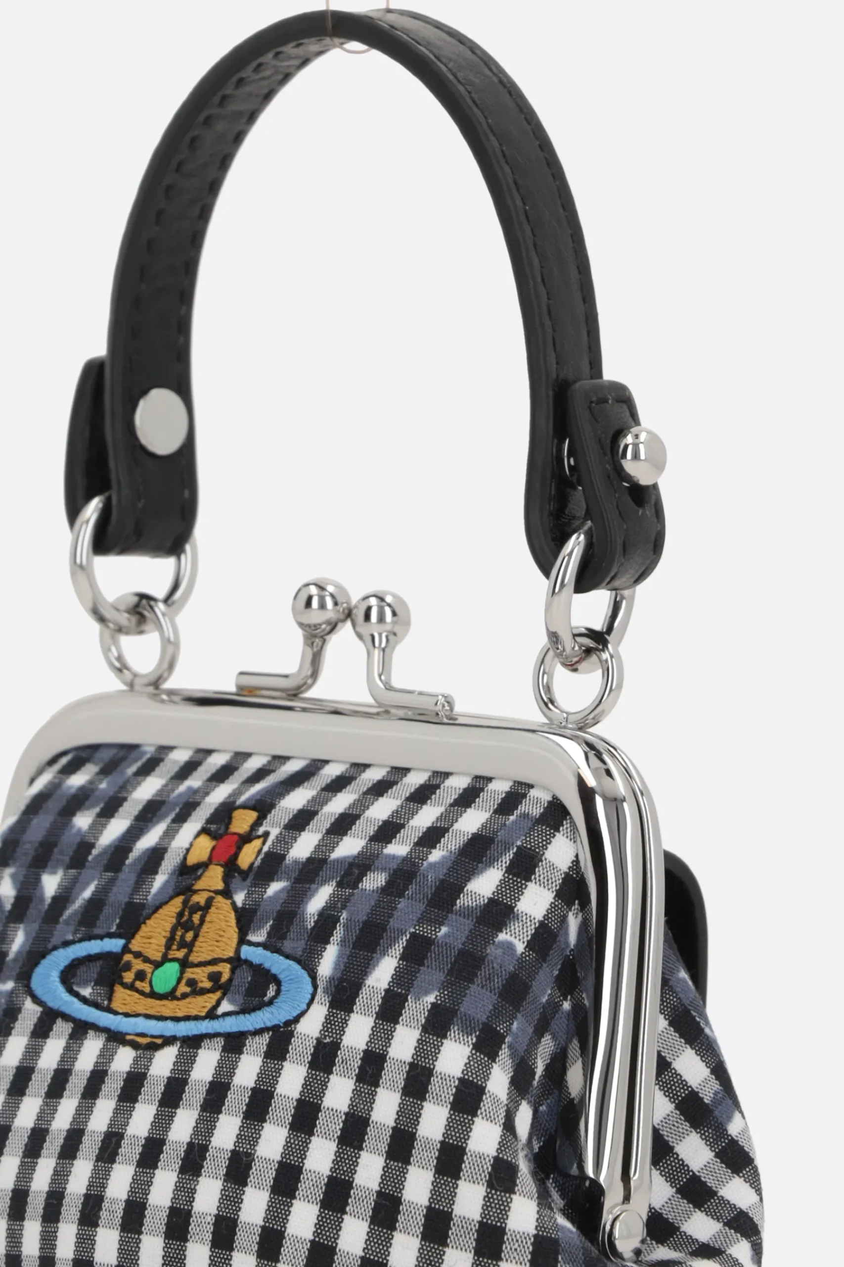 Women VIVIENNE WESTWOOD Gingham fabric mini granny with chain