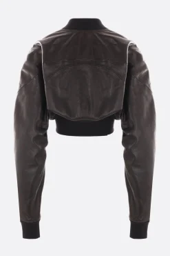 Women RICK OWENS Girdered nappa bomber jacket