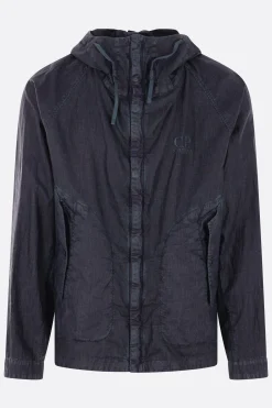 C.P. COMPANY Goggle windbreaker in waxed linen