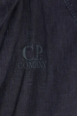 C.P. COMPANY Goggle windbreaker in waxed linen
