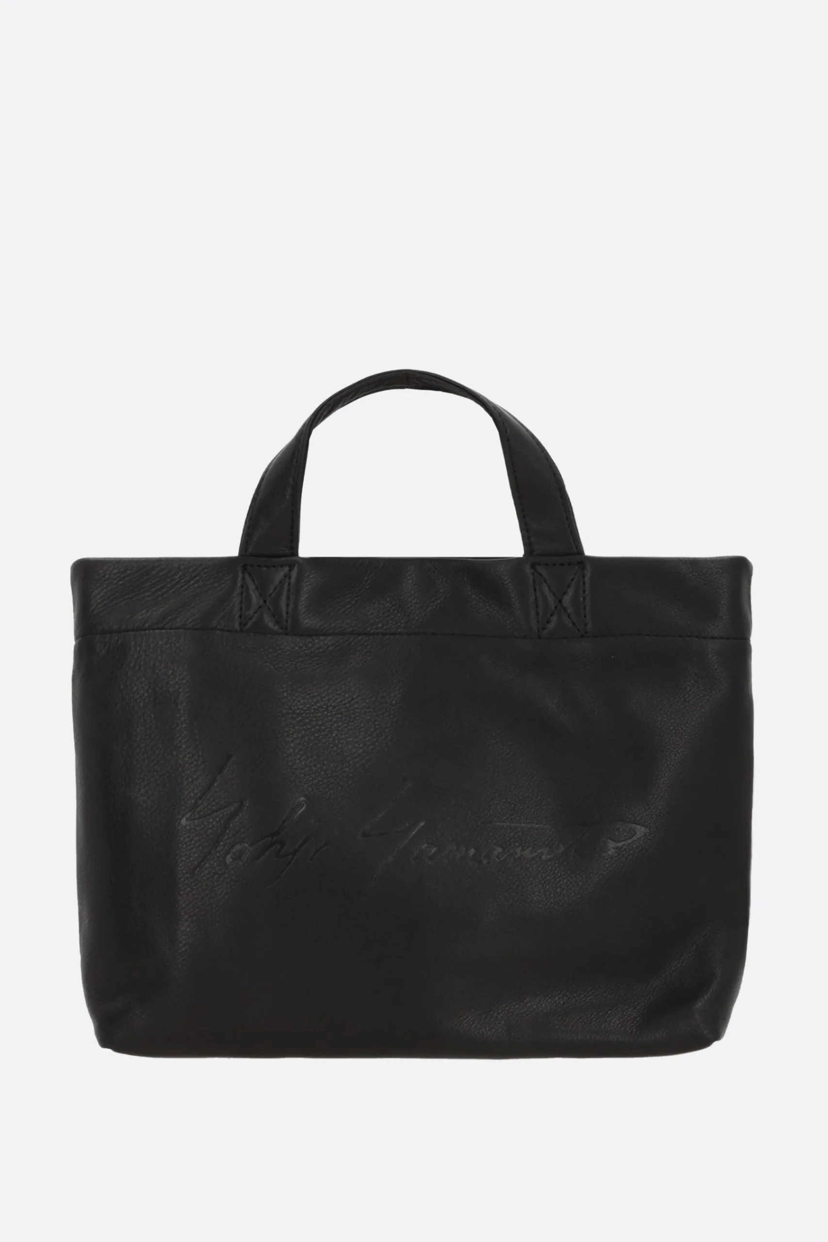 Women DISCORD YOHJI YAMAMOTO grainy leather mini tote bag