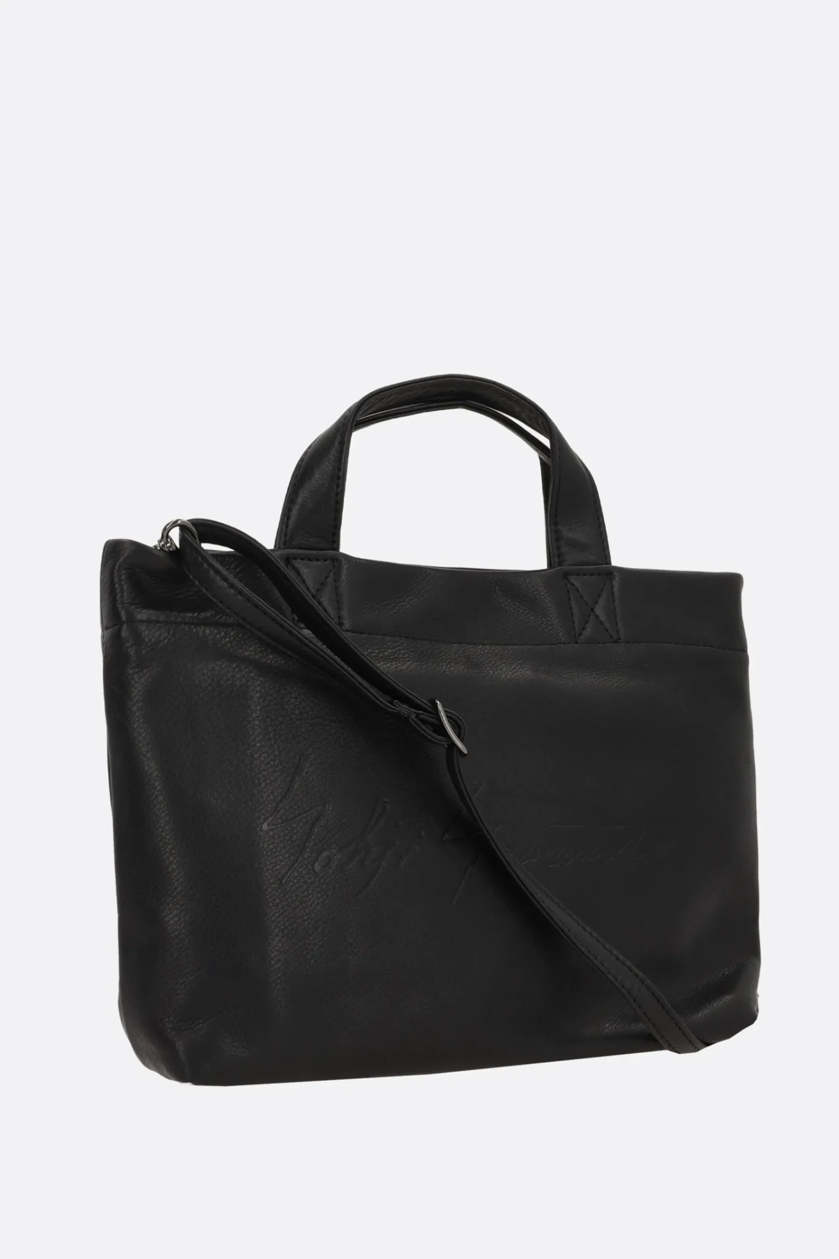 Women DISCORD YOHJI YAMAMOTO grainy leather mini tote bag
