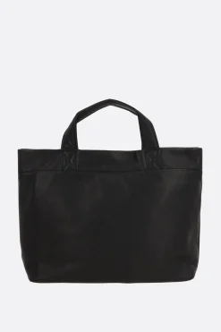 Women DISCORD YOHJI YAMAMOTO grainy leather mini tote bag
