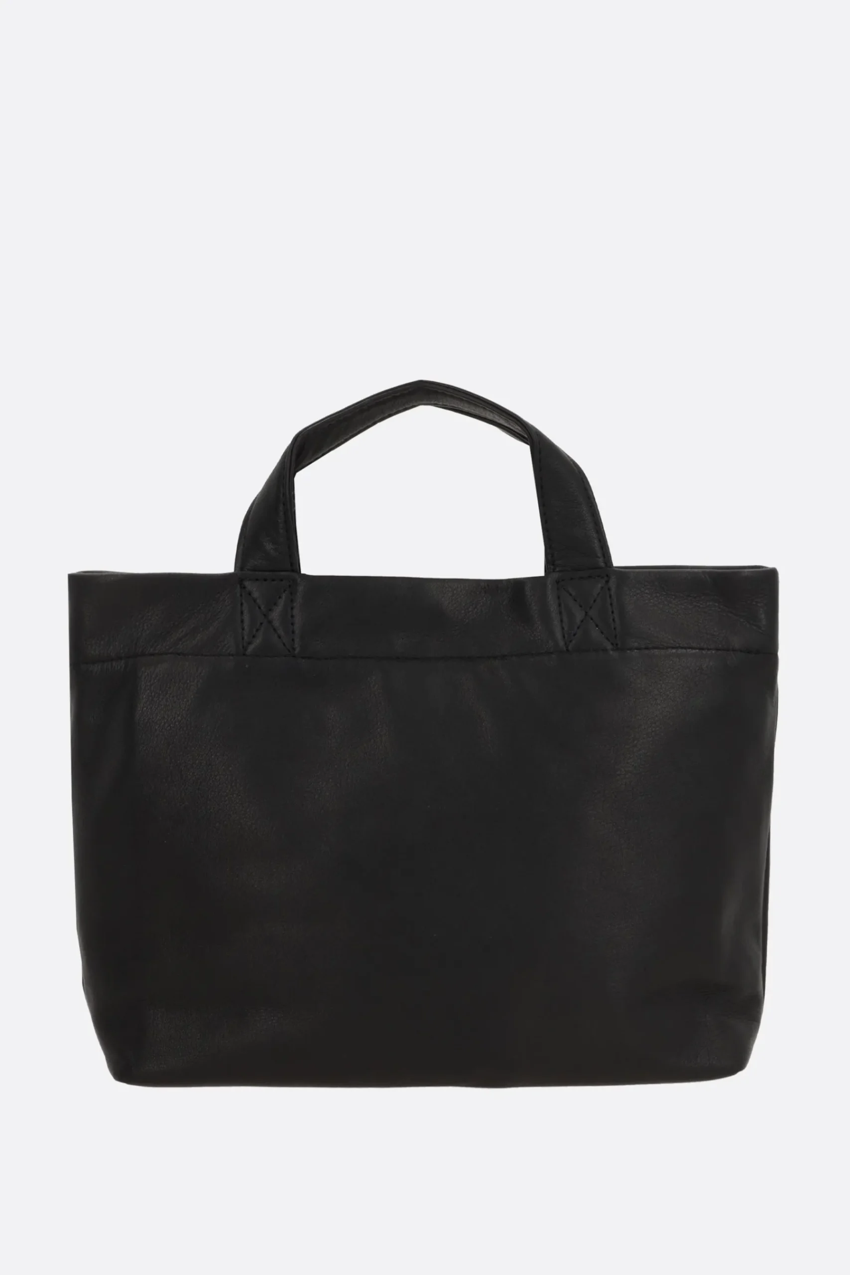 Women DISCORD YOHJI YAMAMOTO grainy leather mini tote bag
