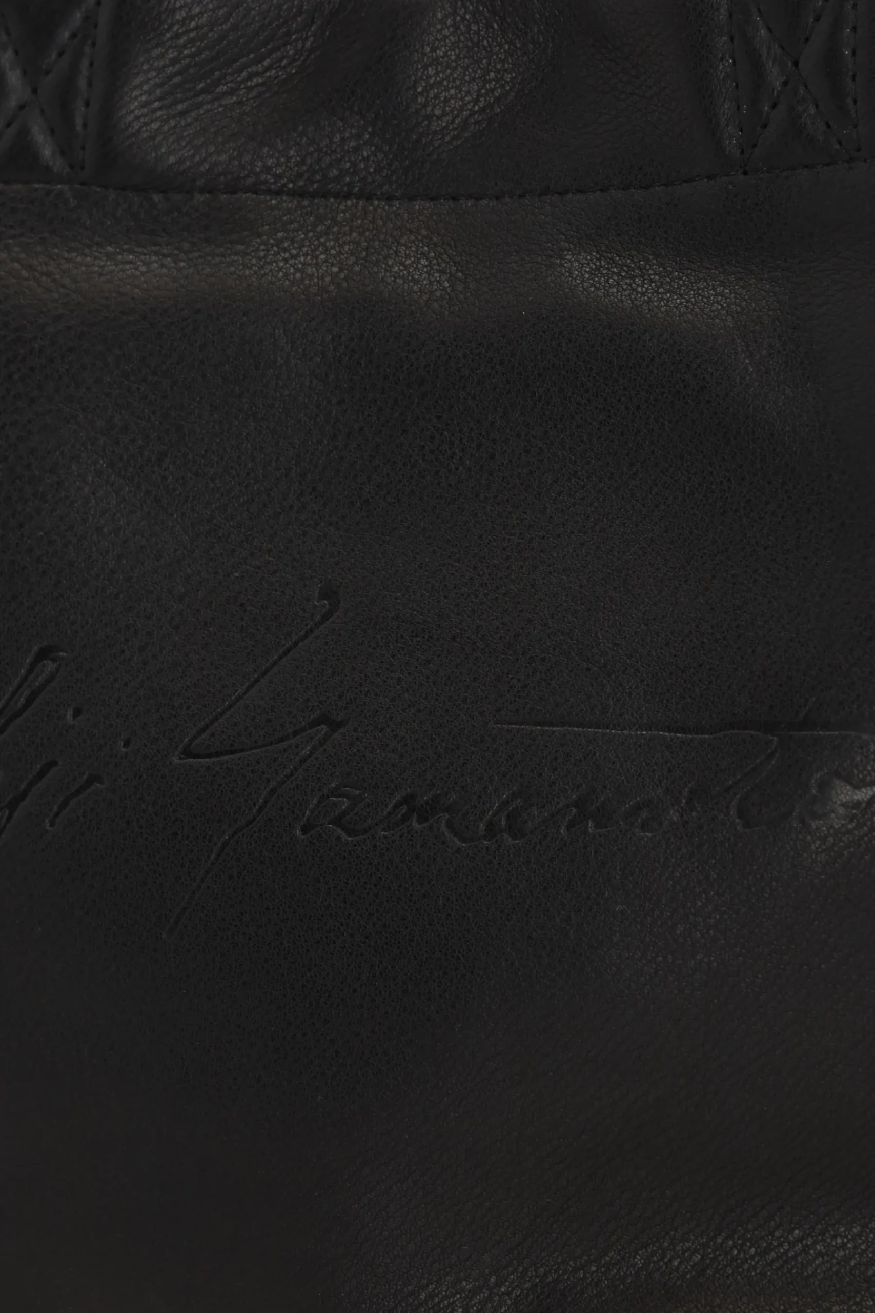Women DISCORD YOHJI YAMAMOTO grainy leather mini tote bag
