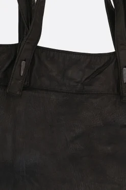 YOHJI YAMAMOTO grainy leather tote bag