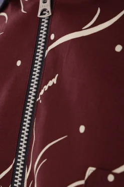 SACAI graphic print cotton blend polo shirt