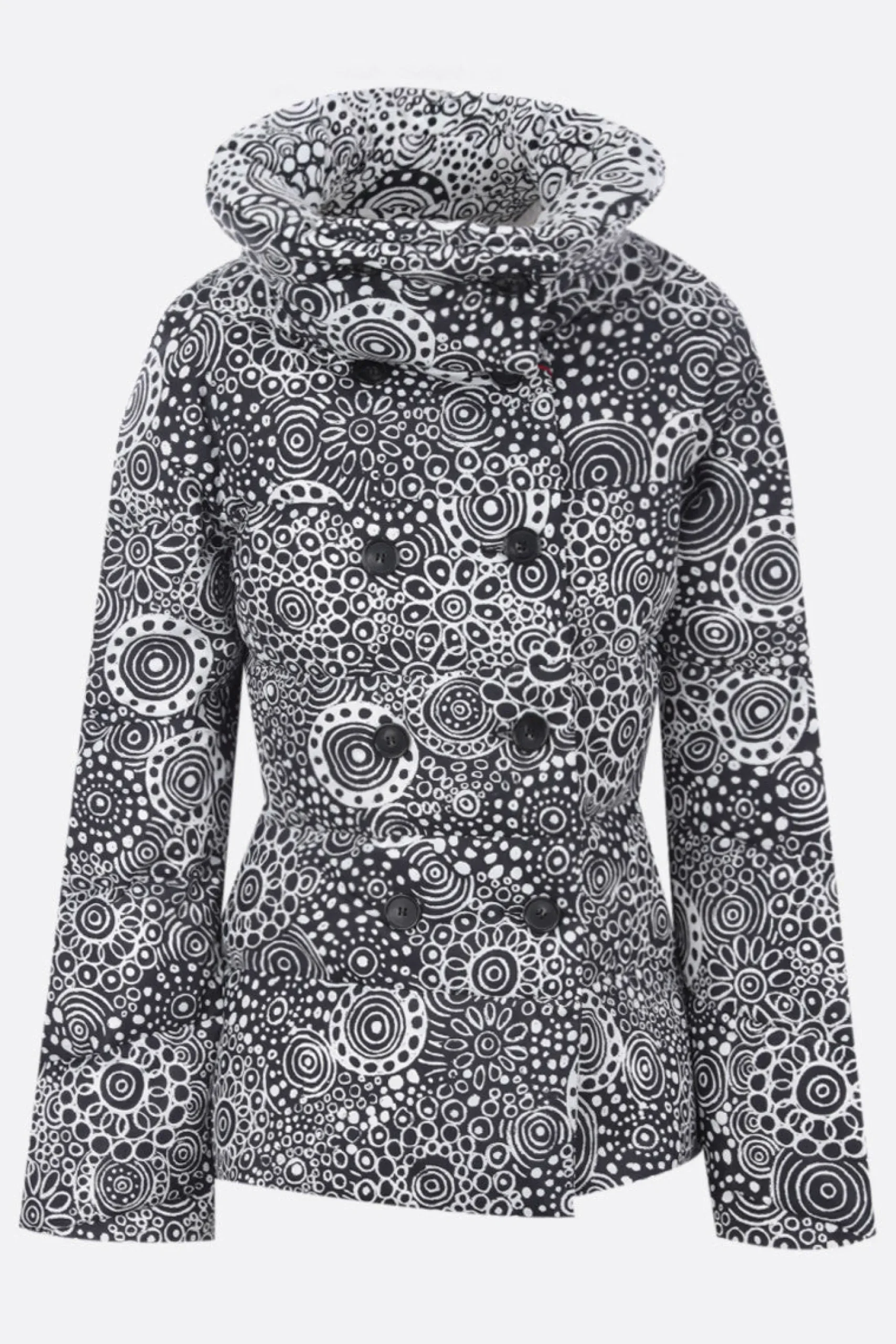 Women 10 CORSO COMO graphic print nylon double-breasted down jacket